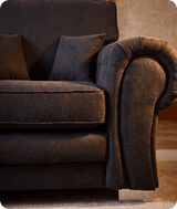 Florence High Back Black Fabric Armchair