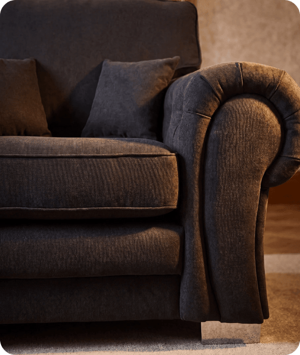Florence High Back Black Fabric Armchair