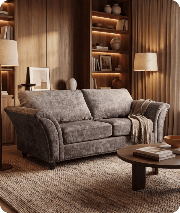 Cotswold Truffle Fabric 3 Seater Sofa