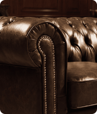 Chesterfield Brown Leather Antique 3 Seater Sofa