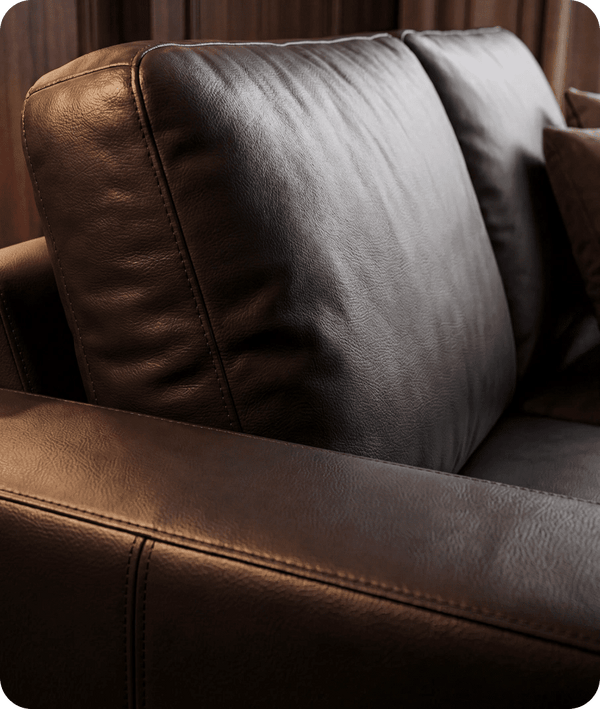 Nova Black Leather 3 Seater Sofa