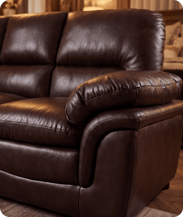 Florence Brown Leather 3 Seater Sofa