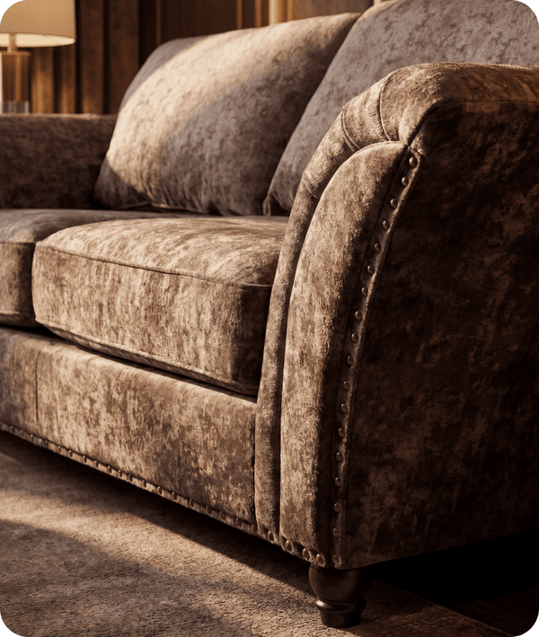 Cotswold Truffle Fabric 3 Seater Sofa