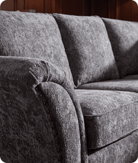 Cotswold Grey Fabric High Back Corner Sofa