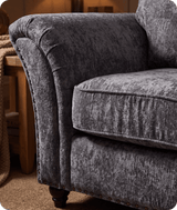 Cotswold Grey Fabric High Back Corner Sofa