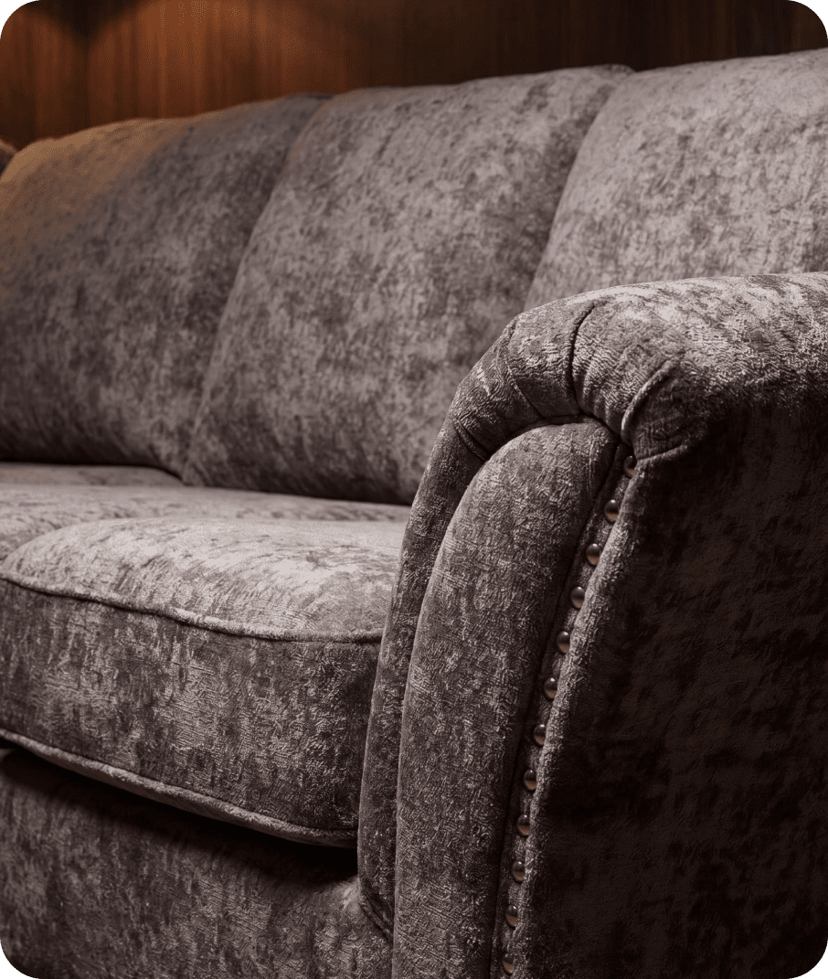 Cotswold Truffle Fabric High Back Corner Sofa