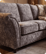 Cotswold Truffle Fabric High Back Corner Sofa
