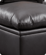 Florence Grey   Leather Footstool