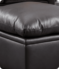 Florence Grey   Leather Footstool