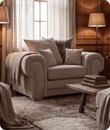 Florence Cream Scatter Back Fabric Armchair