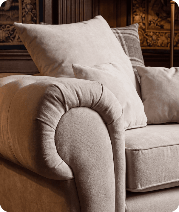 Florence Cream Scatter Back Fabric Armchair