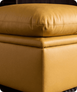 Florence Mustard Leather Footstool