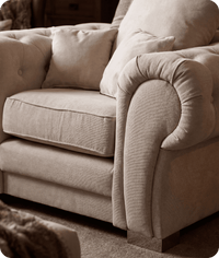 Florence Cream Scatter Back Fabric Armchair