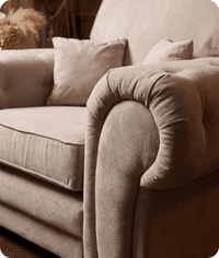 Florence High Back  Cream Fabric Armchair