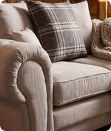 Florence Scatter Back Cream Fabric 2 Seater Sofa