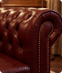 Chesterfield Red Leather Antique Armchair