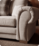 Florence Scatter Back Cream Fabric 2 Seater Sofa