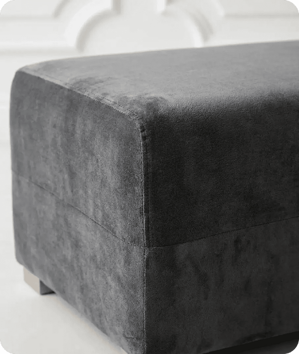Florence Grey   Fabric Footstool
