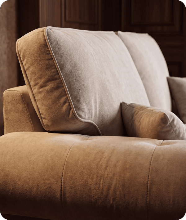 Florence High Back Cream Fabric 3 Seater Sofa Bed