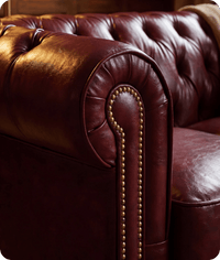 Chesterfield Red Leather Antique 2 Seater Sofa