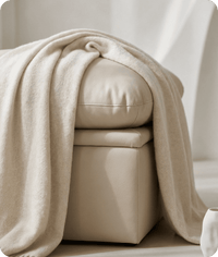 Florence Cream Leather Footstool