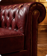 Chesterfield Red Leather Antique 3 Seater Sofa