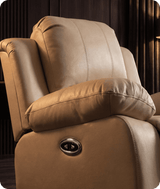 York Cream Leather Electric Recliner Chair