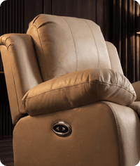 York Cream Leather Electric Recliner Chair
