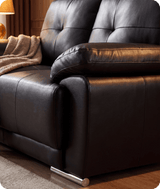 Brighton Black Leather 2 Seater Sofa