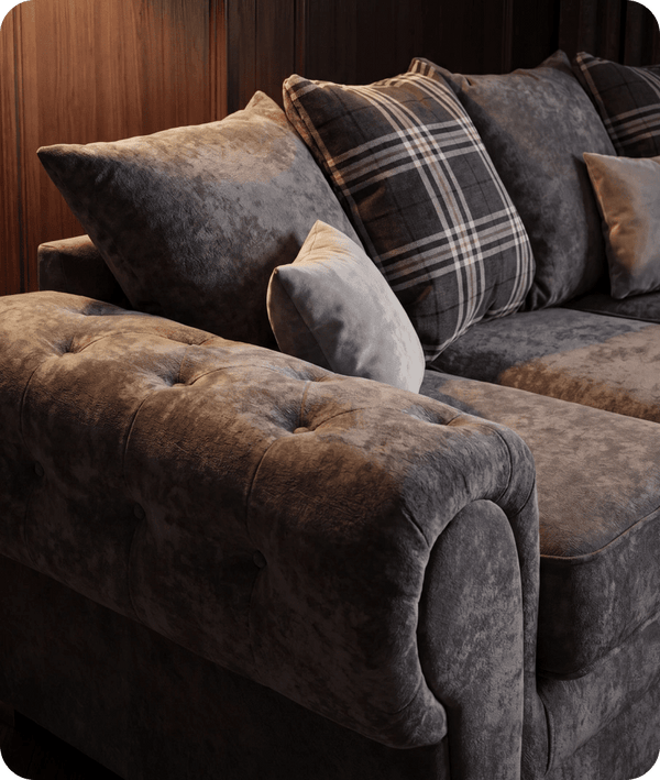 Florence Scatter Grey Fabric Right Corner Sofa