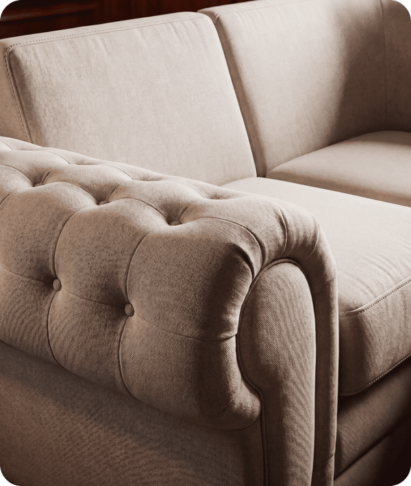 Florence High Back Cream Fabric Corner Sofa Bed