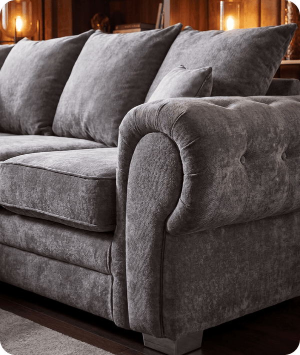 Florence Scatter Grey Fabric Right Corner Sofa