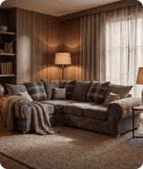 Florence Scatter Grey Fabric Left Corner Sofa