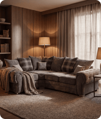 Florence Scatter Grey Fabric Left Corner Sofa