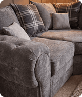 Florence Scatter Grey Fabric Left Corner Sofa