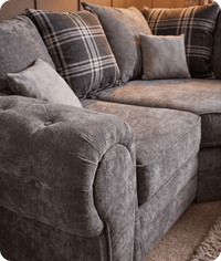 Florence Scatter Grey Fabric Left Corner Sofa