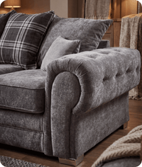 Florence Scatter Grey Fabric Left Corner Sofa