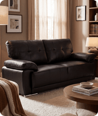 Brighton Black Leather 3 Seater Sofa Sofa
