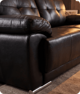 Brighton Black Leather 3 Seater Sofa Sofa