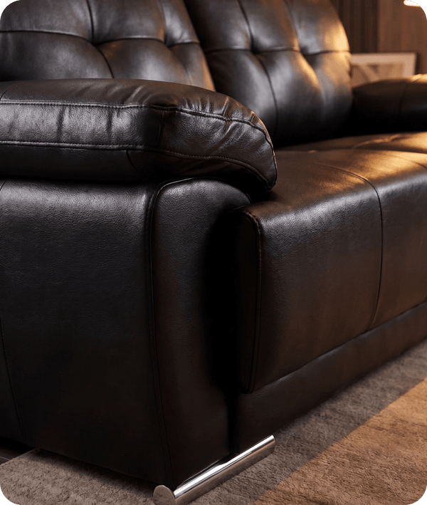 Brighton Black Leather 3 Seater Sofa Sofa
