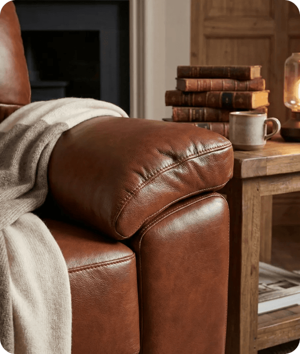 Dalmore Genuine Leather Tan Armchair