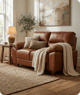 Dalmore Genuine Leather Tan 2 Seater Sofa