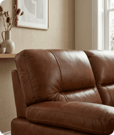Dalmore Genuine Leather Tan 2 Seater Sofa