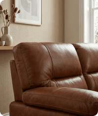 Dalmore Genuine Leather Tan 2 Seater Sofa