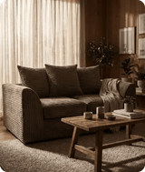 Oxford Caramel  Fabric 2 Seater Sofa