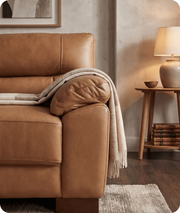 Dalmore Genuine Leather Caramel Armchair