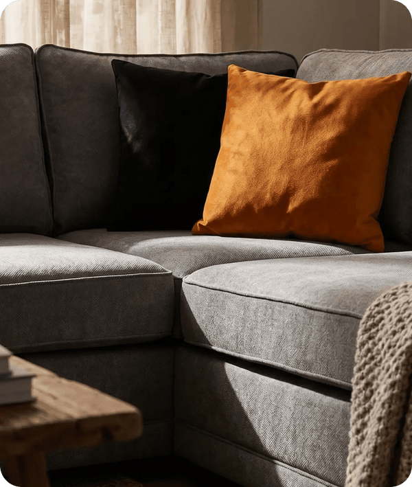 Orka Sofa Grey Fabric Right Hand Corner Sofa - RHC