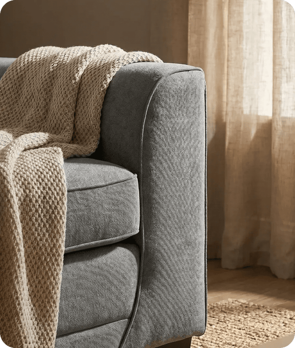Orka Sofa Grey Fabric Left Hand Corner Sofa - LHC