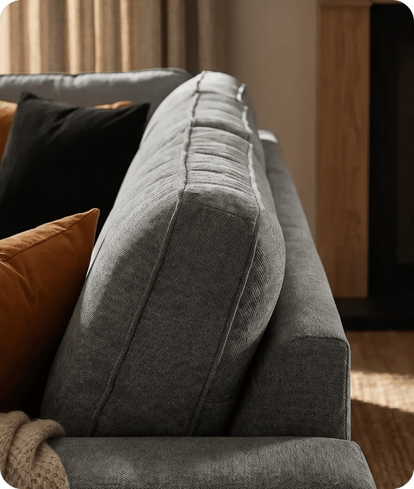 Orka Sofa Grey Fabric Left Hand Corner Sofa - LHC