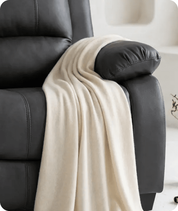 Veloura Grey  Leather Armchair